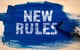 new rules written in paint on board