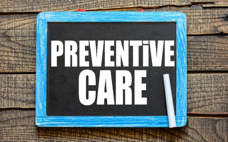 preventative care written on chalkboard