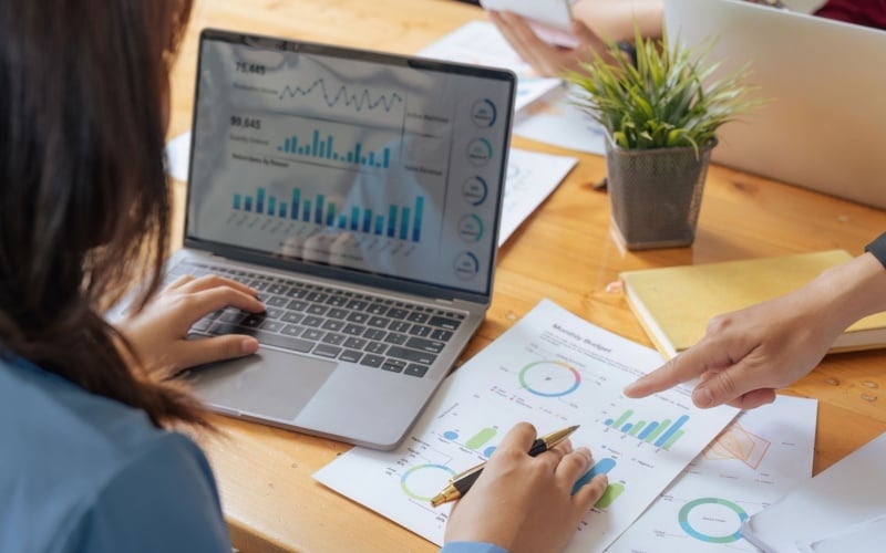 person working on computer