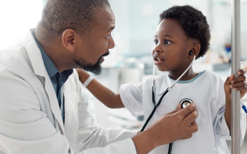 doctor with child
