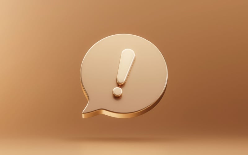talk bubble with exclamation point
