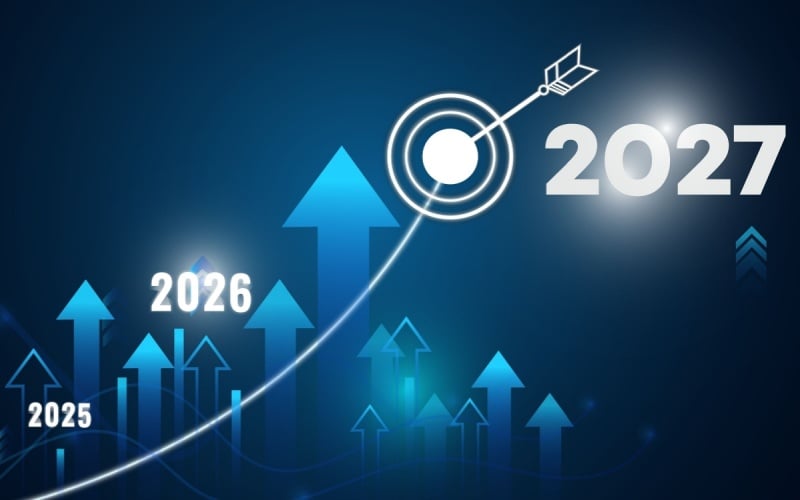 Abstract concept of business growth and future goals