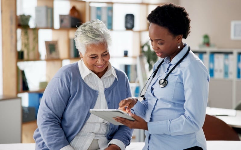 doctor and patient talking