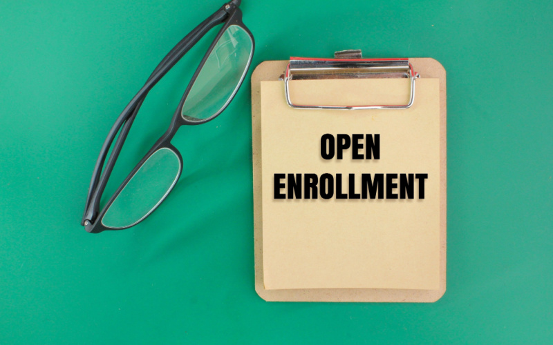open enrollment clipboard